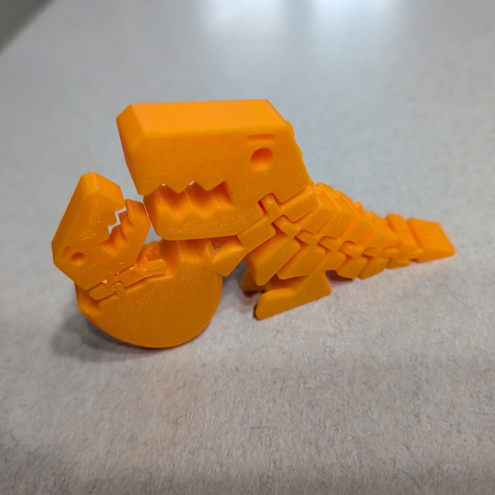 Orange Dinosaur Puzzle Toy